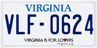 VA license plate VLF0624
