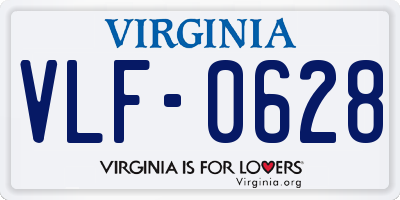 VA license plate VLF0628
