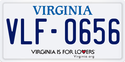 VA license plate VLF0656