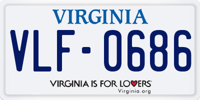 VA license plate VLF0686