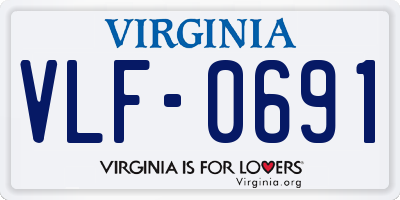VA license plate VLF0691