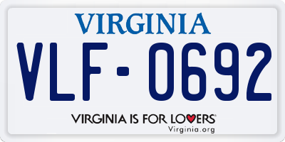 VA license plate VLF0692