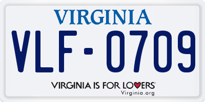VA license plate VLF0709