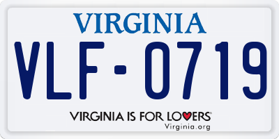 VA license plate VLF0719