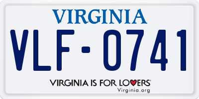 VA license plate VLF0741