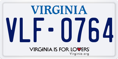 VA license plate VLF0764