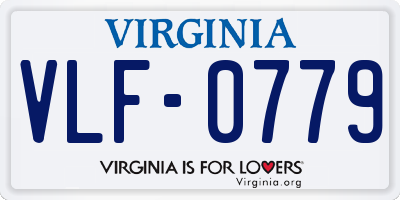 VA license plate VLF0779