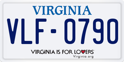 VA license plate VLF0790