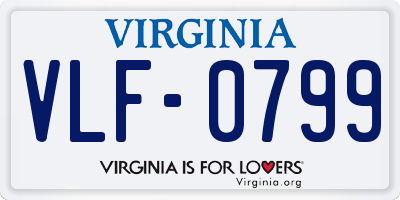 VA license plate VLF0799