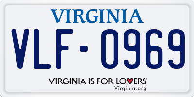 VA license plate VLF0969