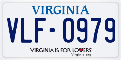 VA license plate VLF0979