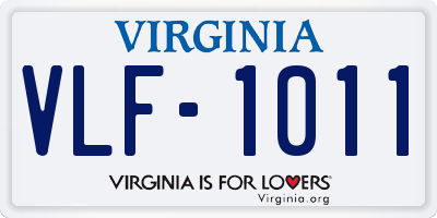 VA license plate VLF1011