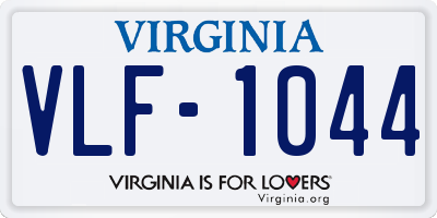 VA license plate VLF1044
