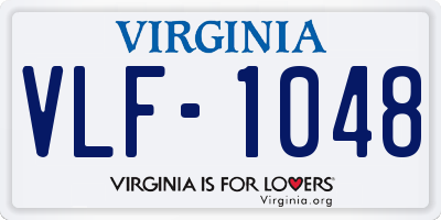 VA license plate VLF1048
