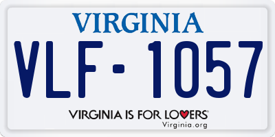 VA license plate VLF1057
