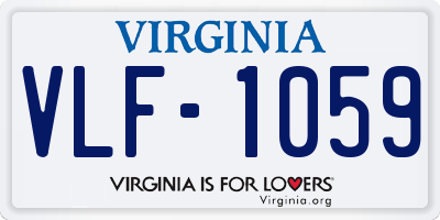 VA license plate VLF1059