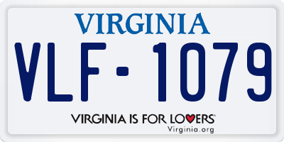 VA license plate VLF1079
