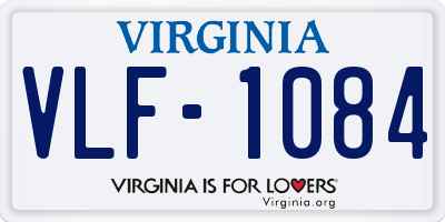 VA license plate VLF1084