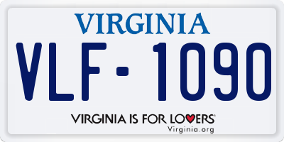VA license plate VLF1090