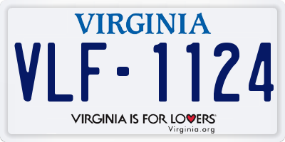 VA license plate VLF1124