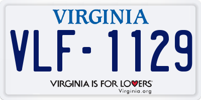 VA license plate VLF1129