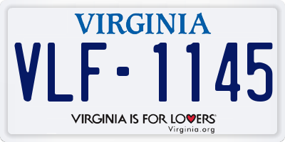 VA license plate VLF1145