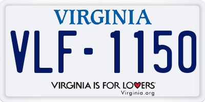 VA license plate VLF1150