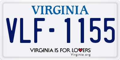 VA license plate VLF1155