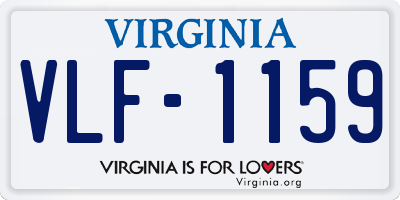VA license plate VLF1159