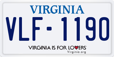 VA license plate VLF1190