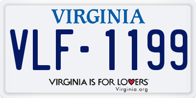 VA license plate VLF1199