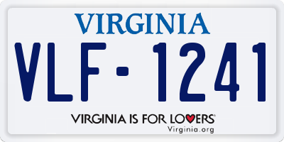 VA license plate VLF1241