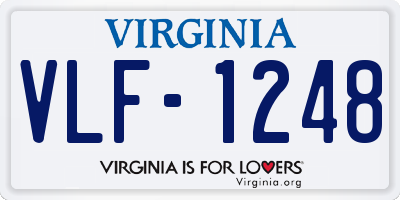 VA license plate VLF1248