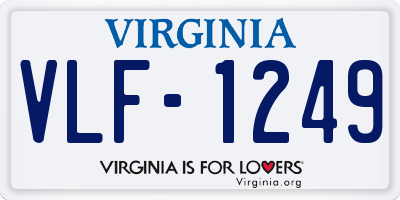 VA license plate VLF1249