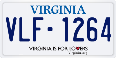 VA license plate VLF1264