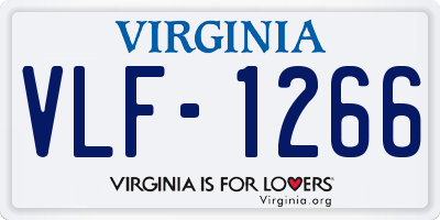 VA license plate VLF1266