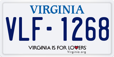 VA license plate VLF1268