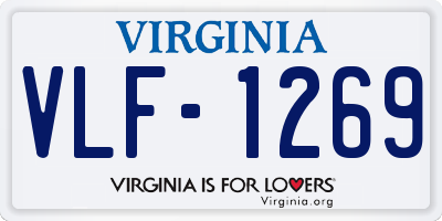 VA license plate VLF1269