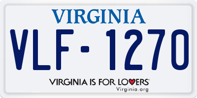 VA license plate VLF1270