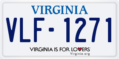 VA license plate VLF1271