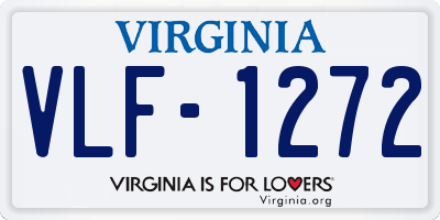 VA license plate VLF1272