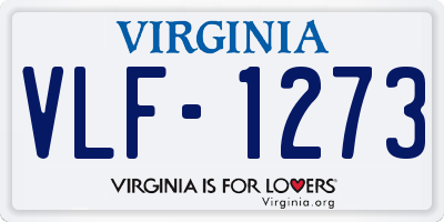 VA license plate VLF1273