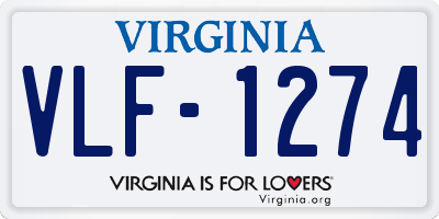 VA license plate VLF1274