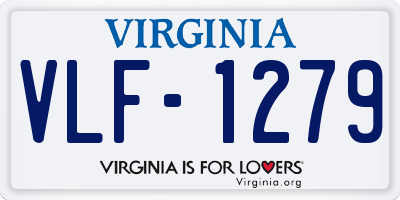 VA license plate VLF1279