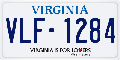 VA license plate VLF1284