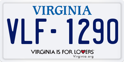 VA license plate VLF1290