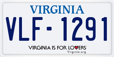 VA license plate VLF1291