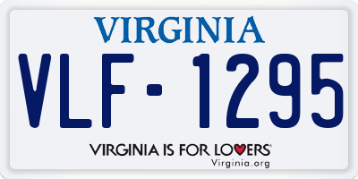 VA license plate VLF1295