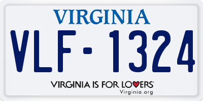 VA license plate VLF1324