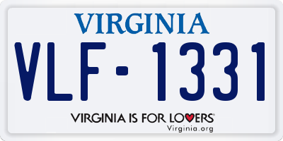 VA license plate VLF1331